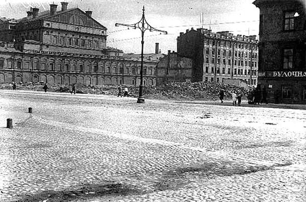 Руины Литовского рынка. Фото 1920-е гг.